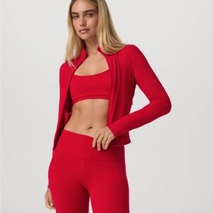 Vuori AllTheFeels™ Full Zip in Cherry Red